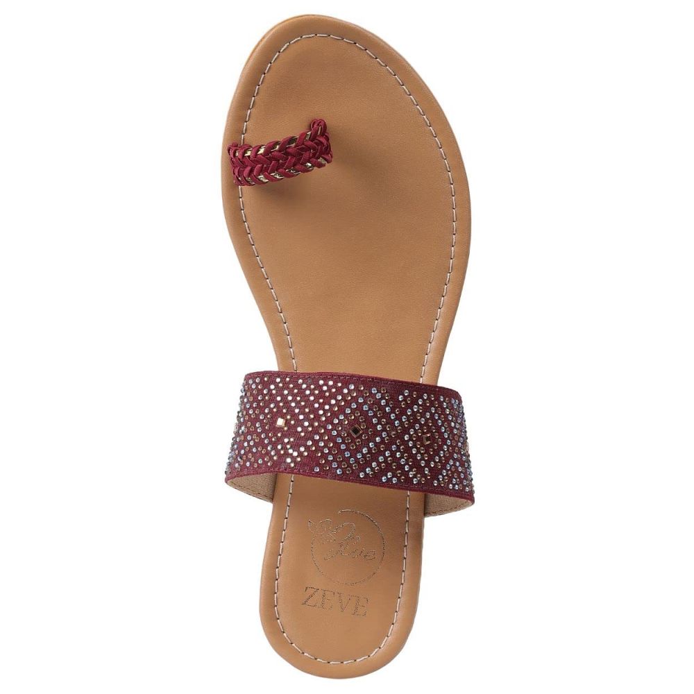 Buy A S RETAIL Women Flat Sandals (Maroon and Pink) Size 7 Pack of 2 Online  at Best Prices in India - JioMart.